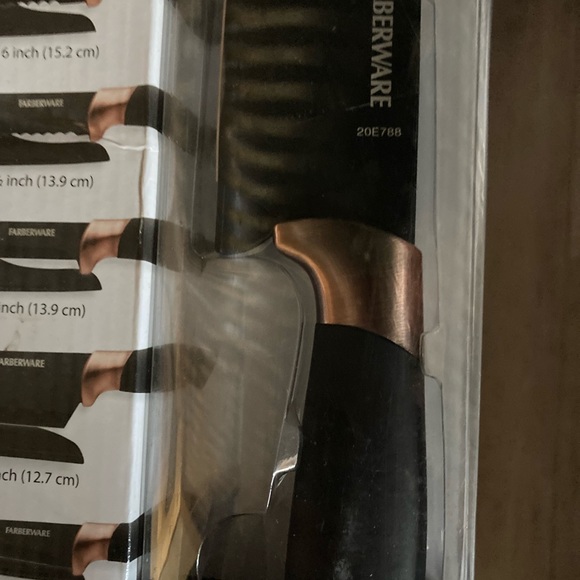 New In Box COPPER Faberware 12 piece Cutlery Knife Set - Picture 4 of 8